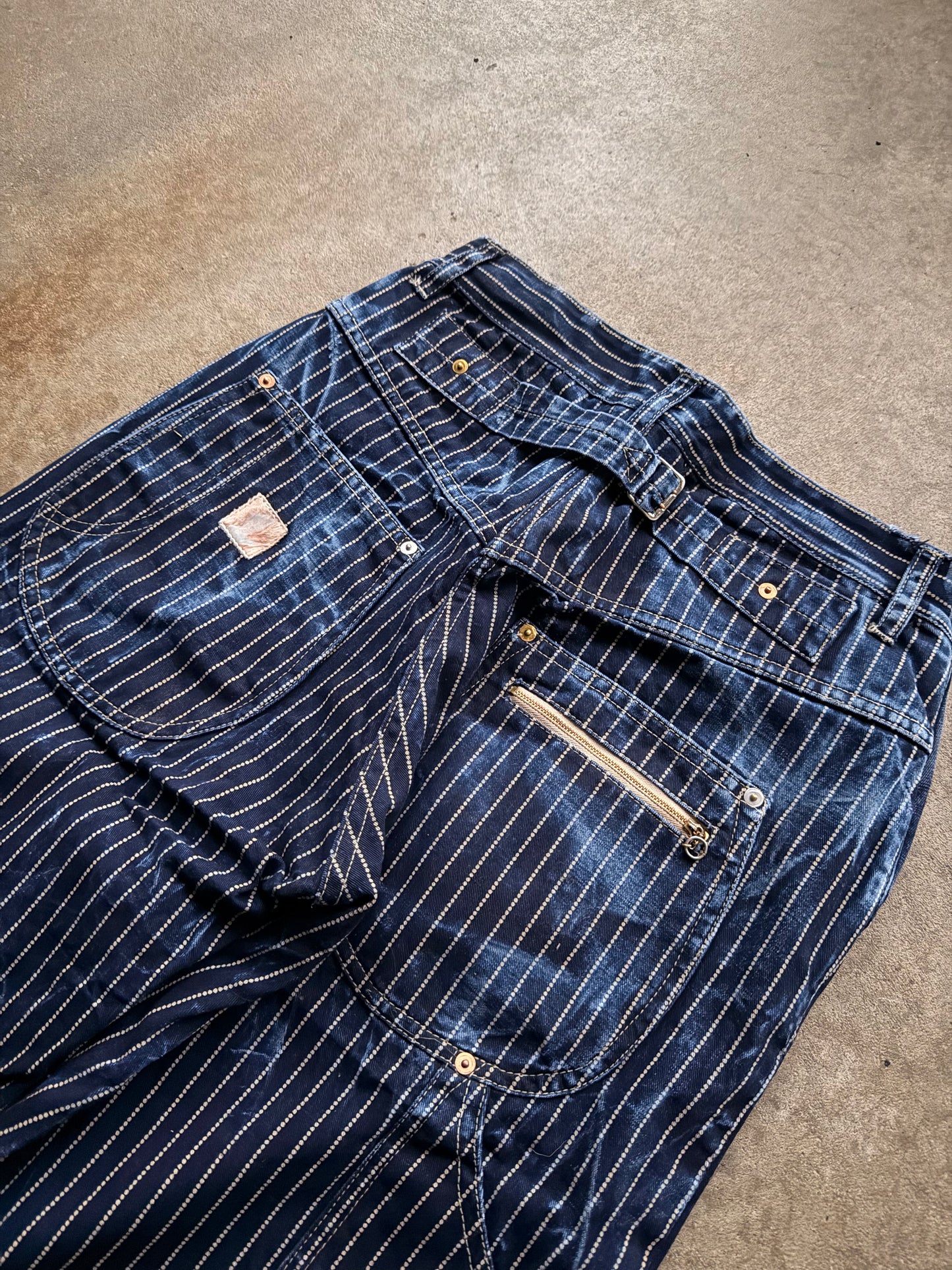Sun-Faded Wabash Striped Jeans