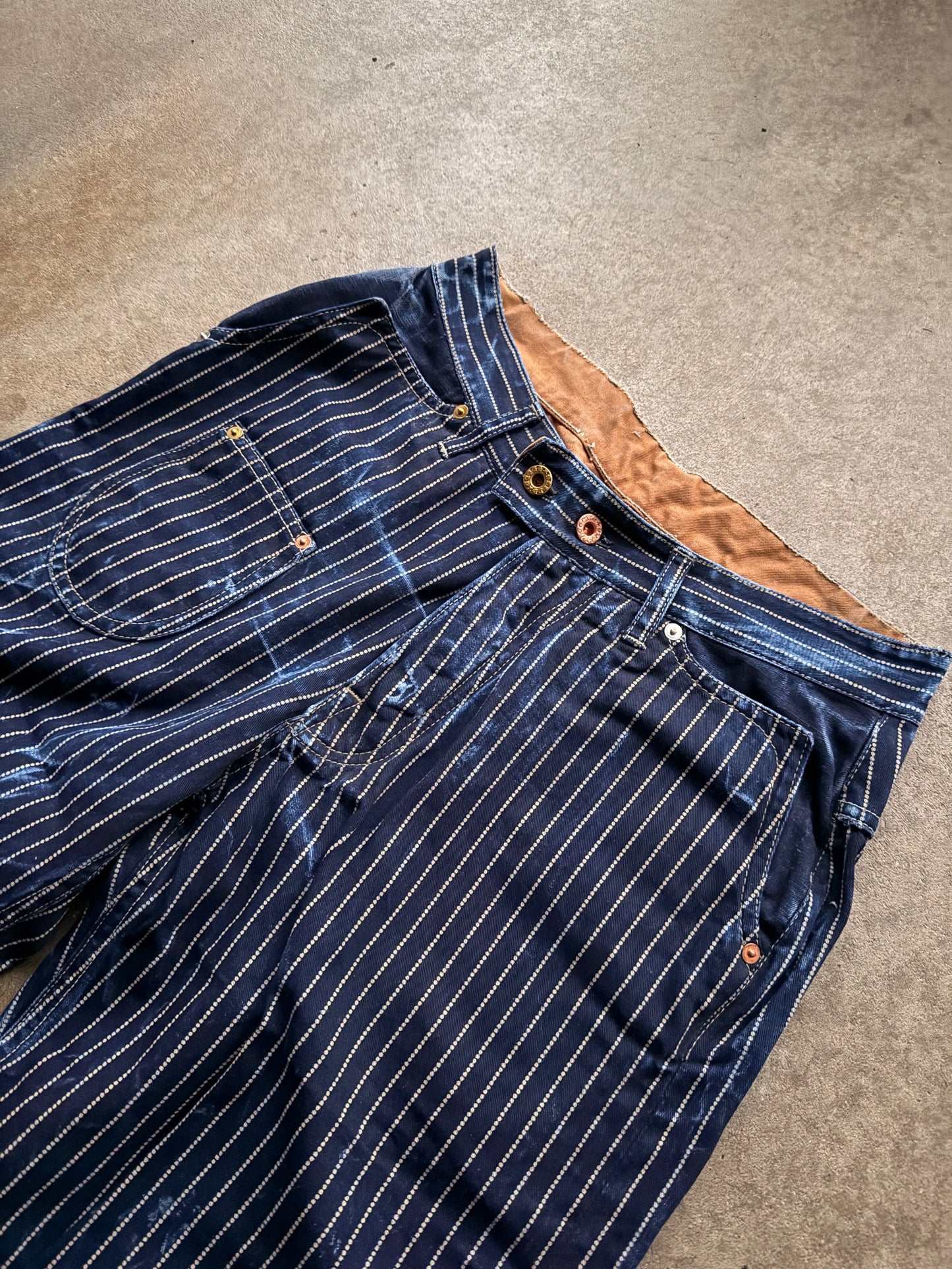 Sun-Faded Wabash Striped Jeans