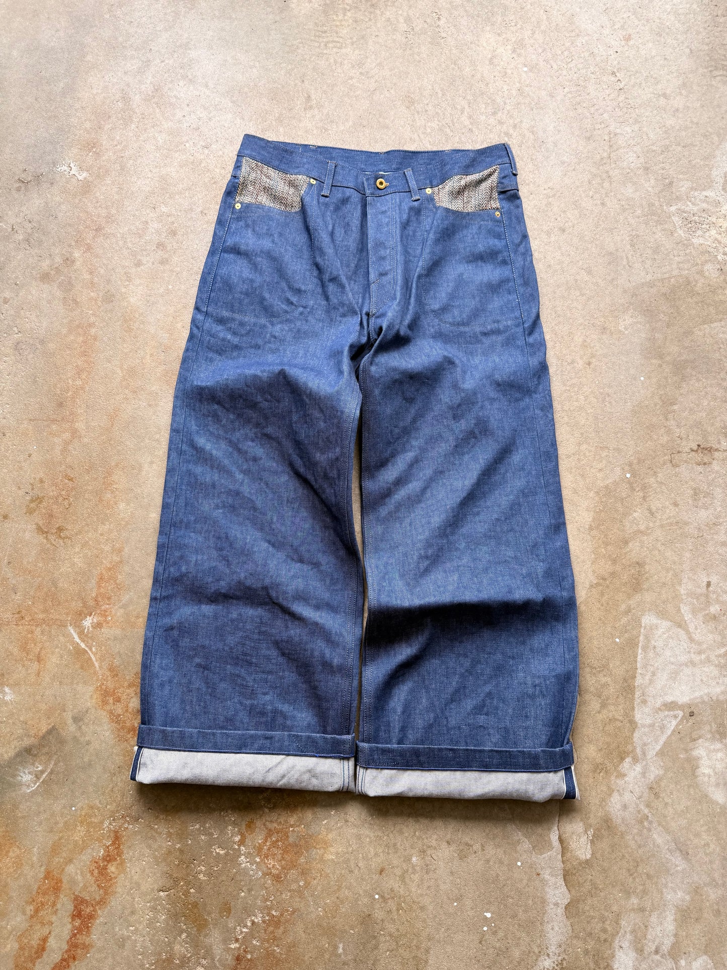 Wool Trimmed Denim